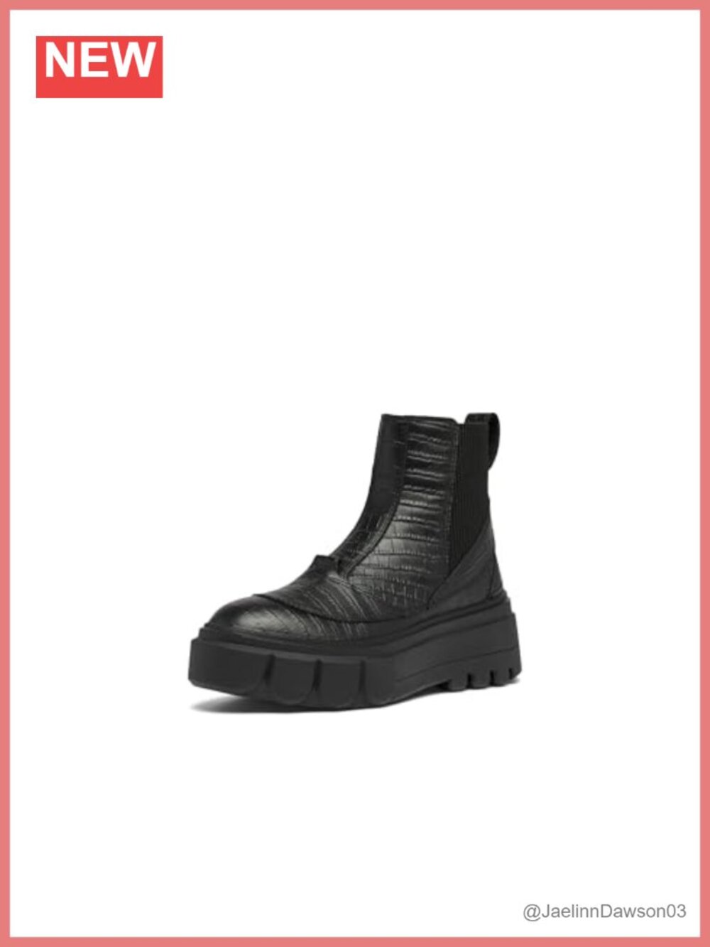 Waterproof Leather Chelsea Ankle Boots Winter Platform Pull-On